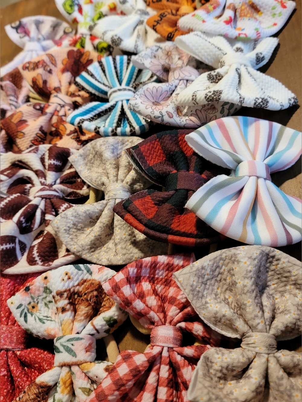Bulk Handmade Hair Bows 22ct